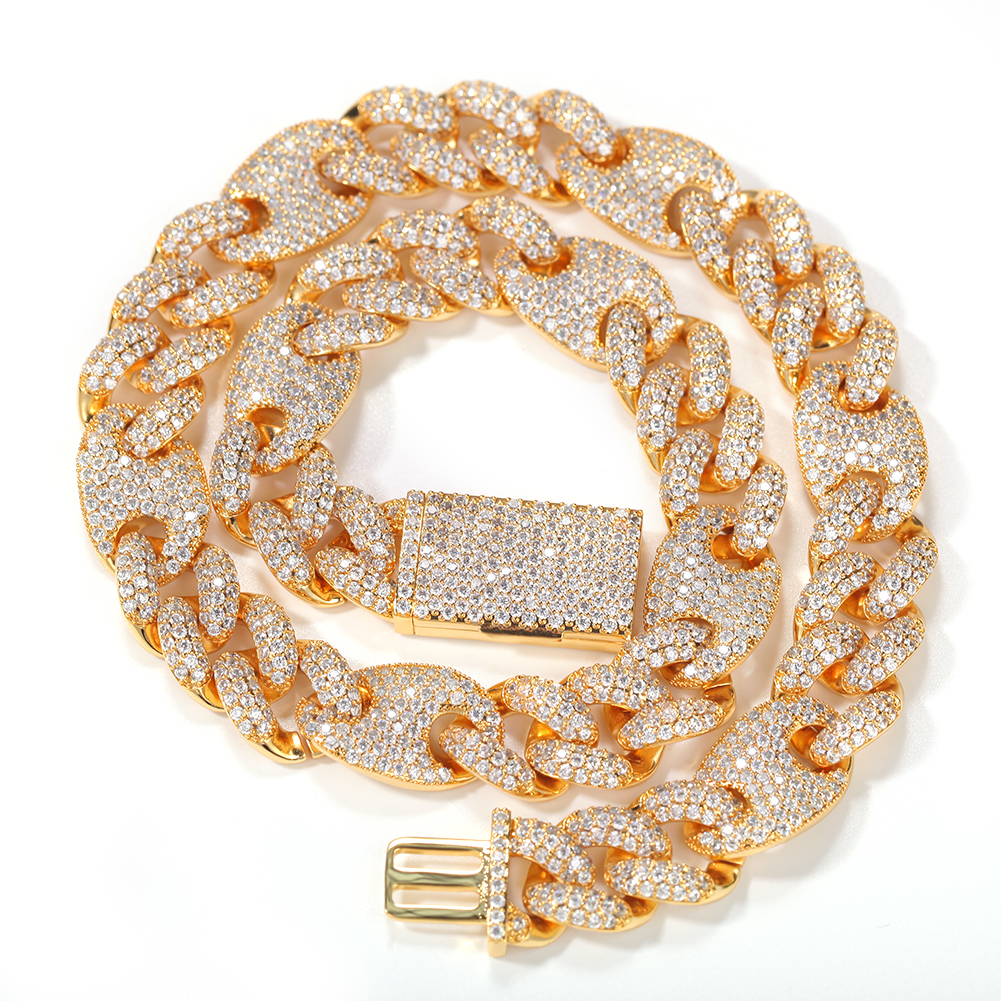 Zircon Clasp Cuban Link Chain
