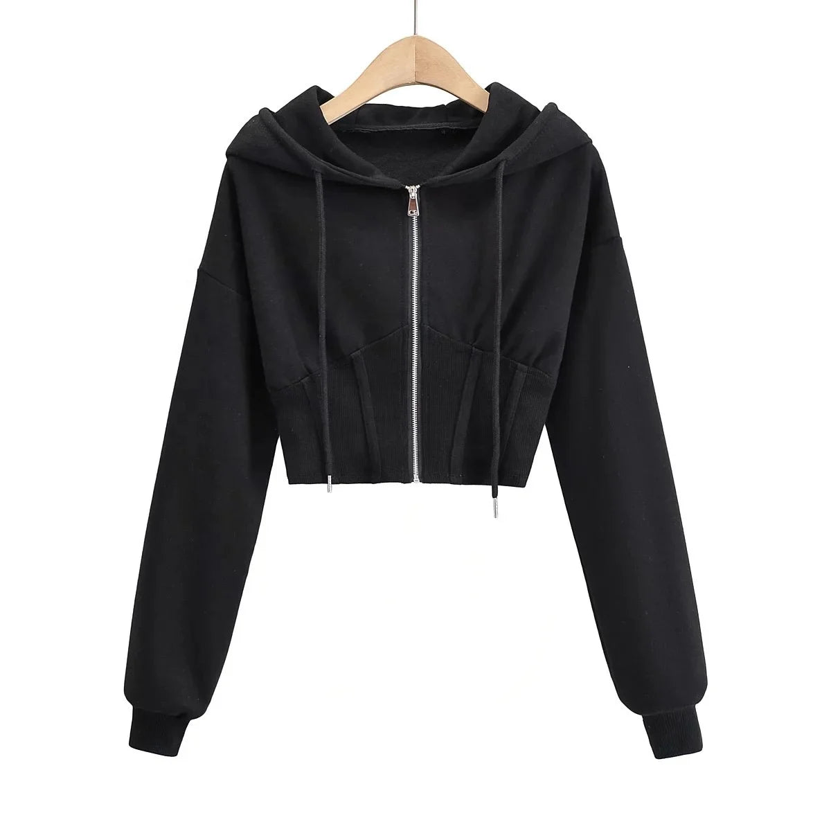 Cropped Full Zip Hoodie Women's