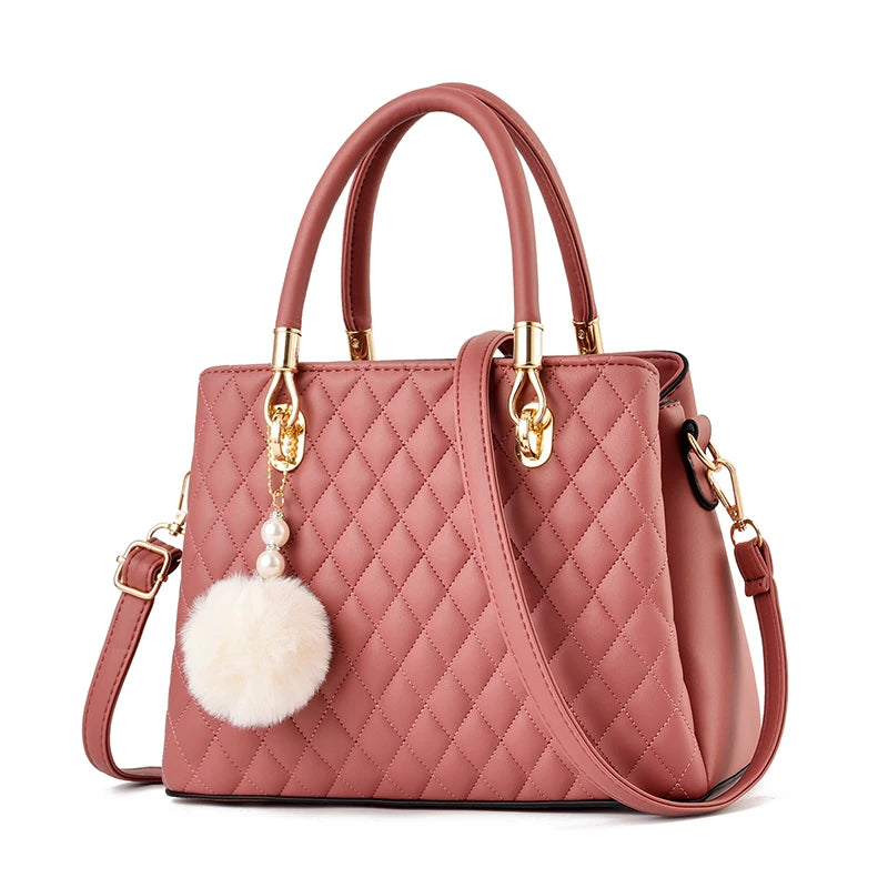 New Women's Pretty Pom Messenger HandBag