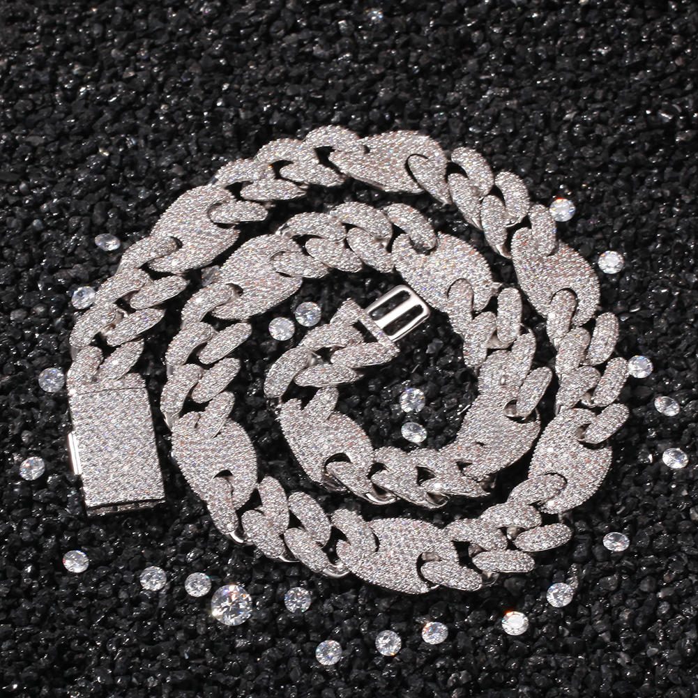Zircon Clasp Cuban Link Chain