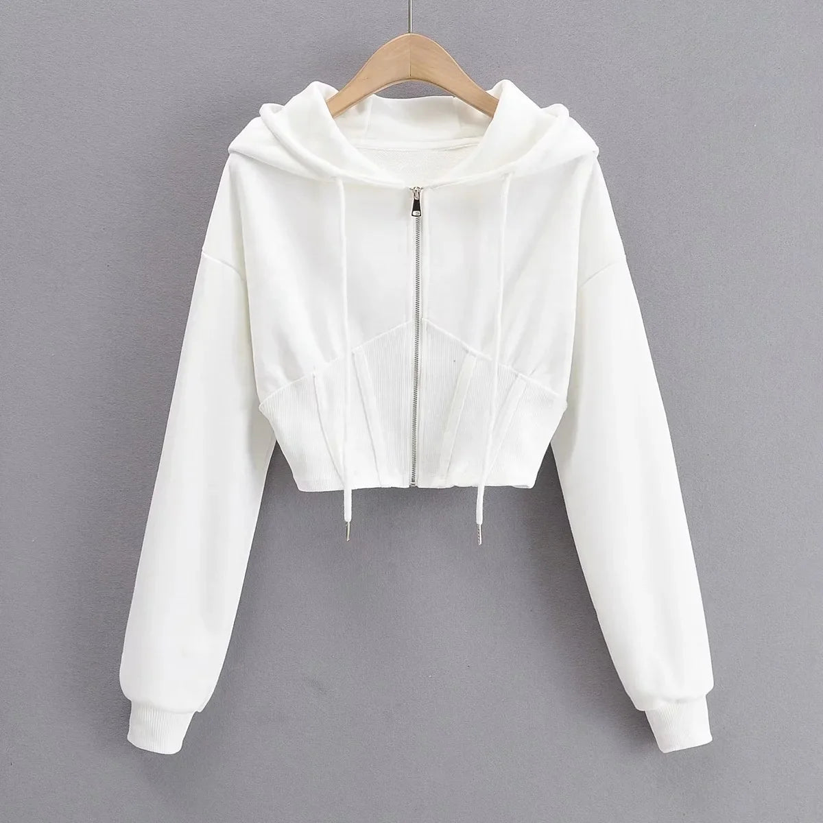 Cropped Full Zip Hoodie Women's
