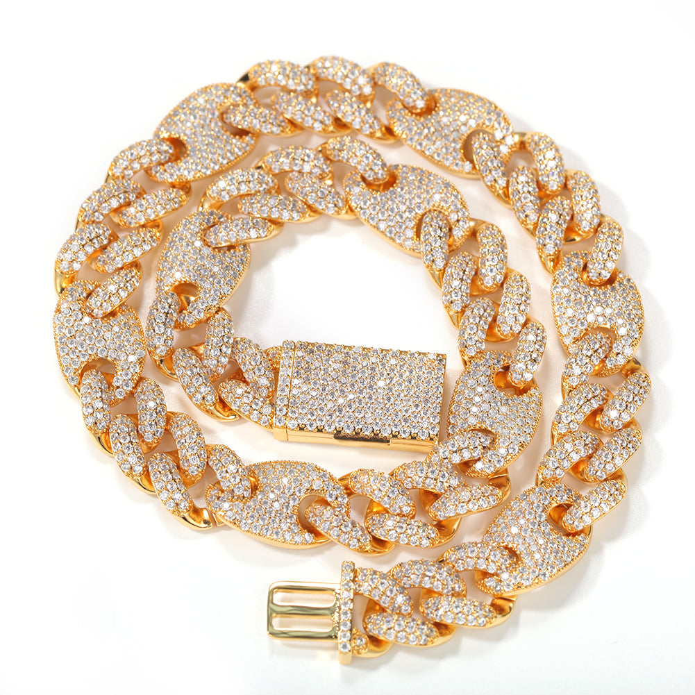 Zircon Clasp Cuban Link Chain