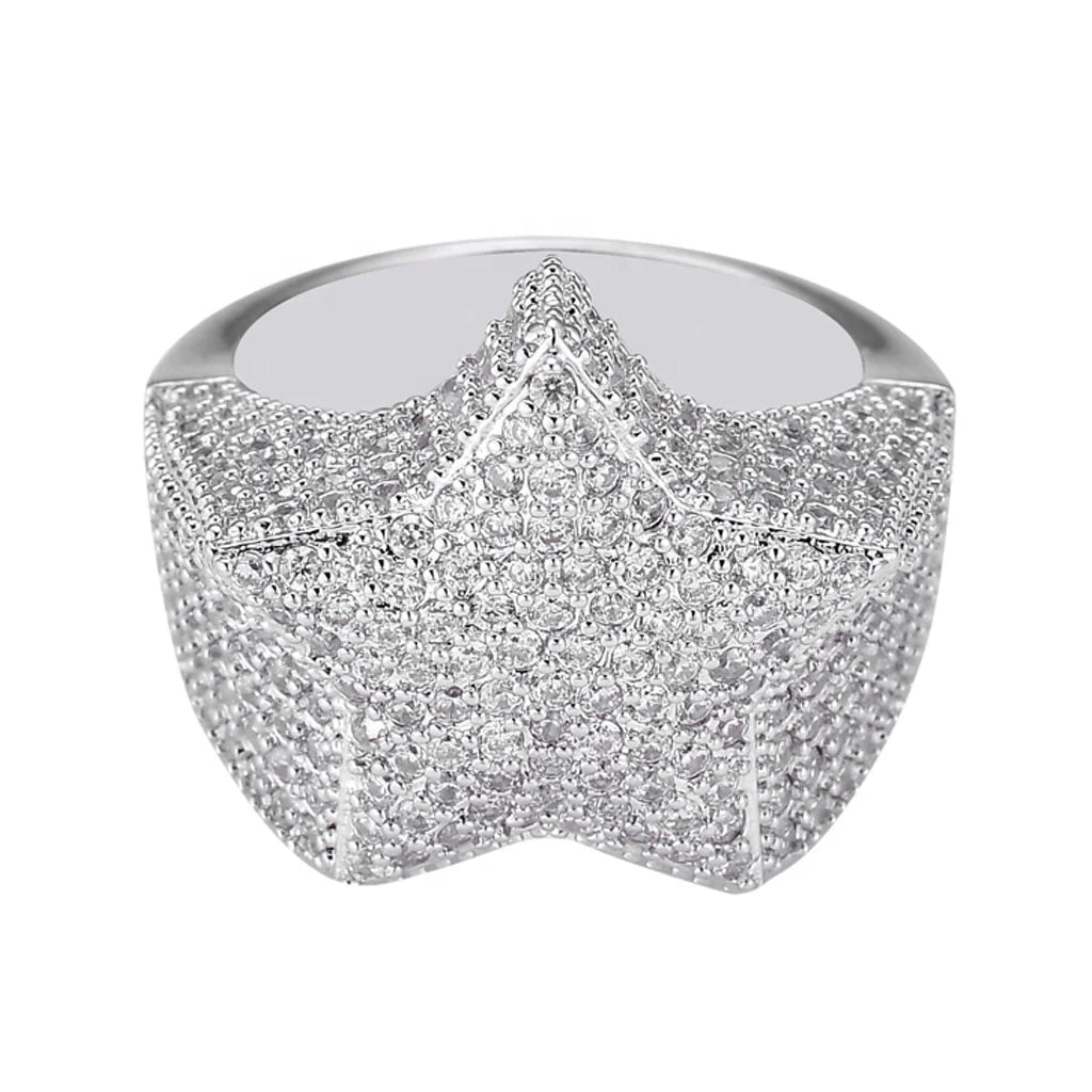 DTA Silver 925 D Lab Diamond Star Ring