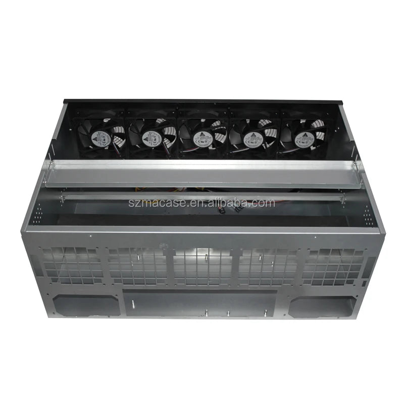 Server 12GPU Case Power Supply 6U w 5 Fans Case
