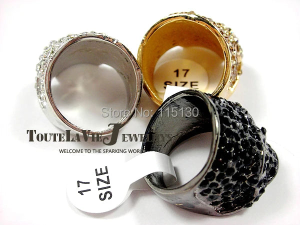 Skull Rings Unisex Crystal Metal