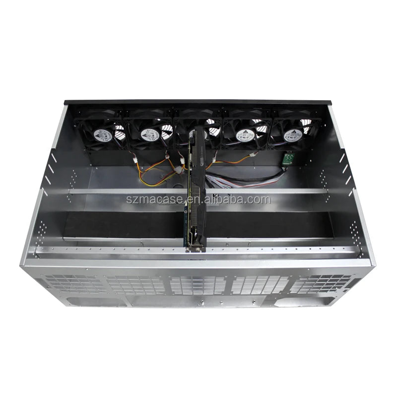 Server 12GPU Case Power Supply 6U w 5 Fans Case
