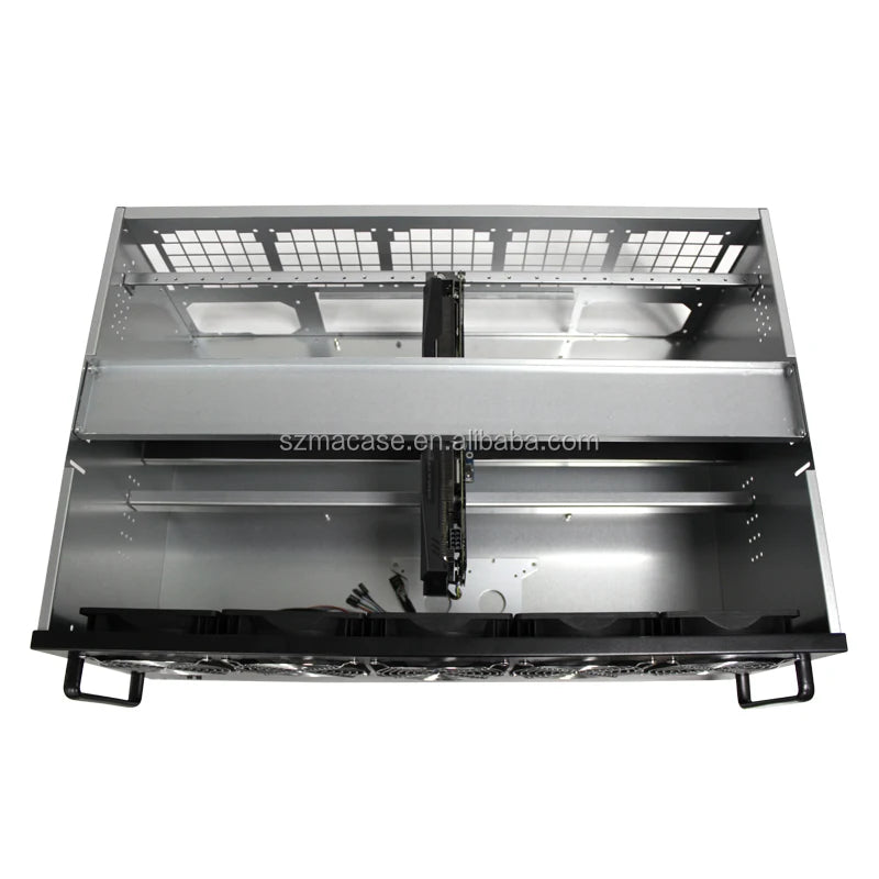 Server 12GPU Case Power Supply 6U w 5 Fans Case