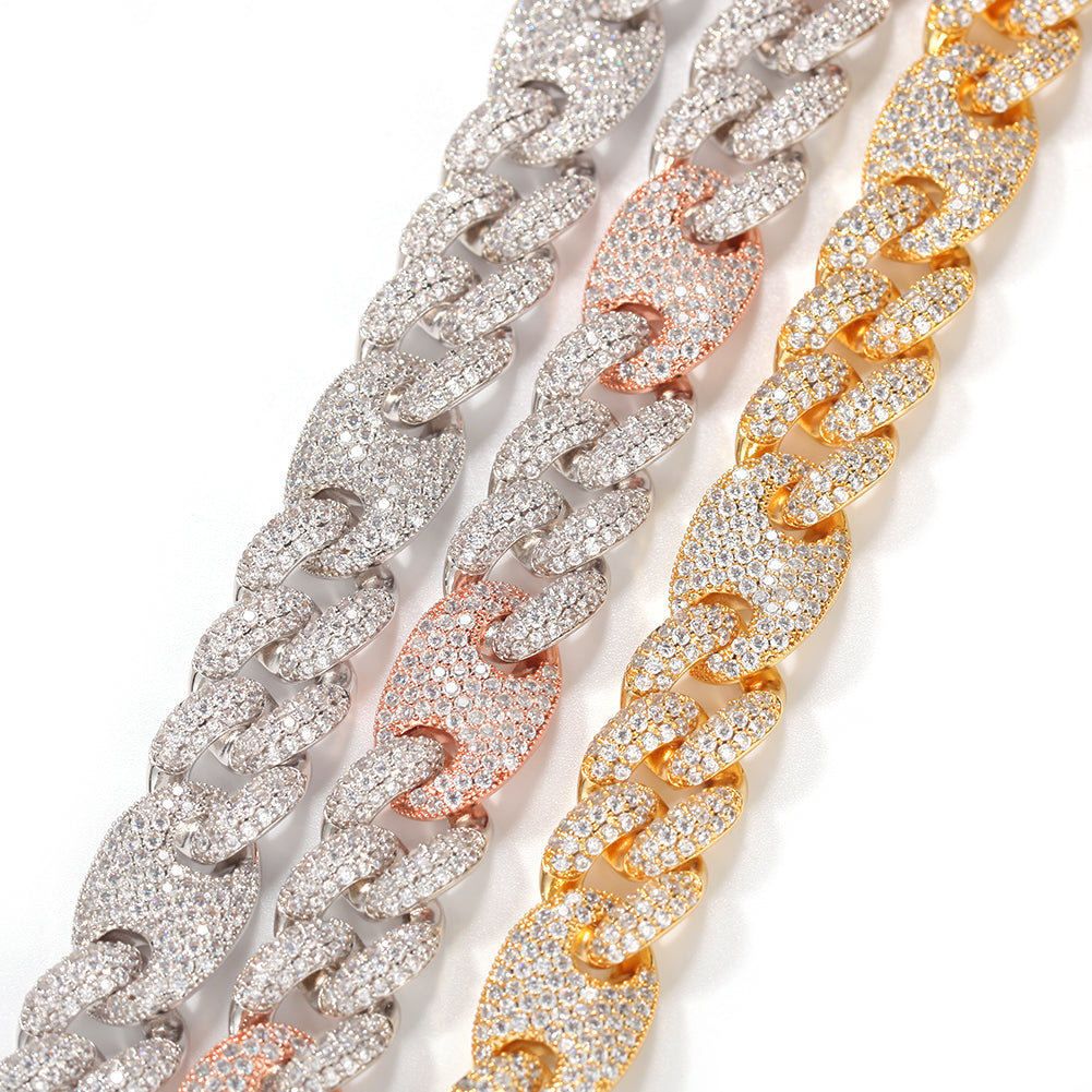Zircon Clasp Cuban Link Chain