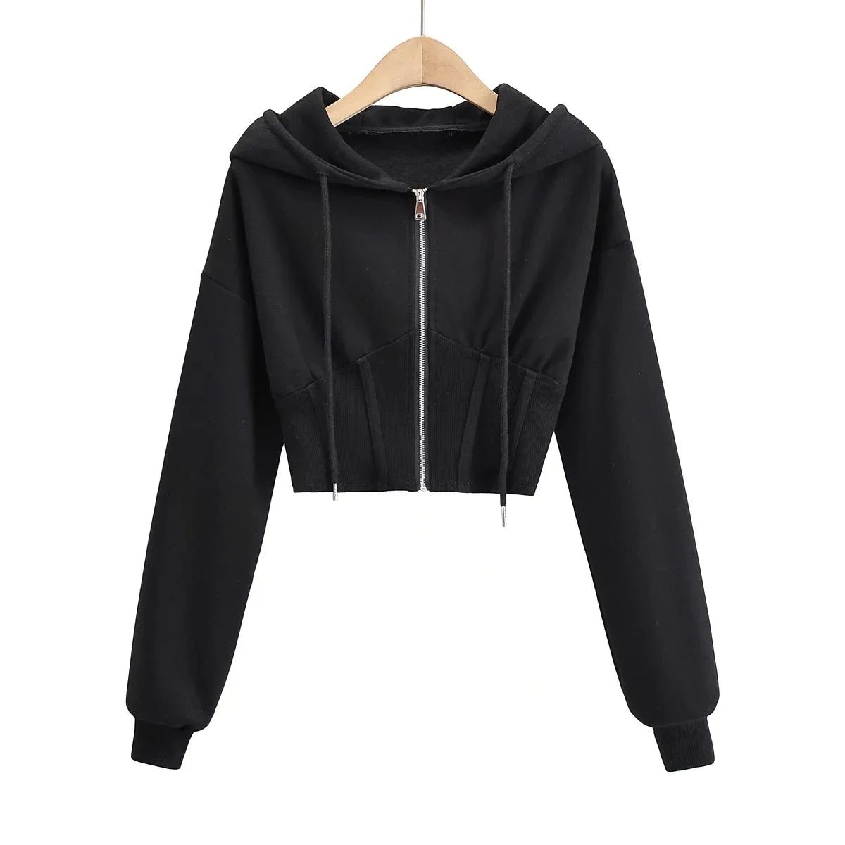 Cropped Full Zip Hoodie Women's