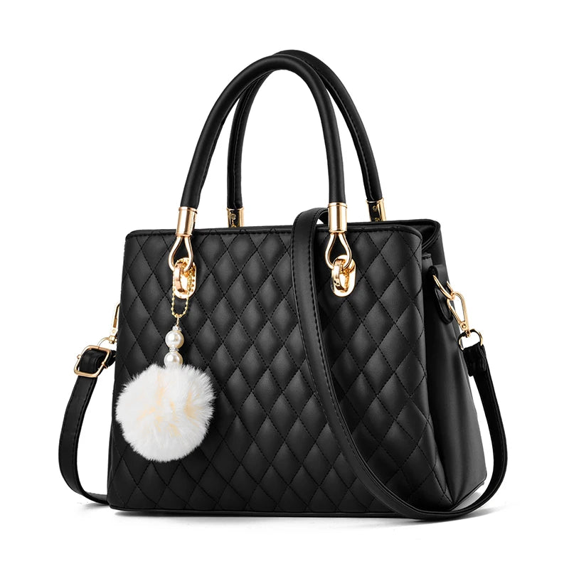 New Women's Pretty Pom Messenger HandBag