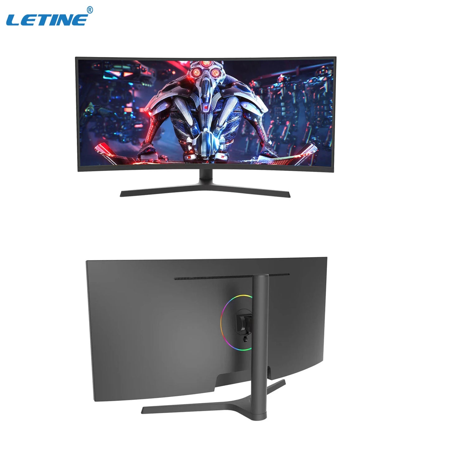 34 Inch 4K Curved 3440*1440 21:9 Gaming Monitor w Breathing Light