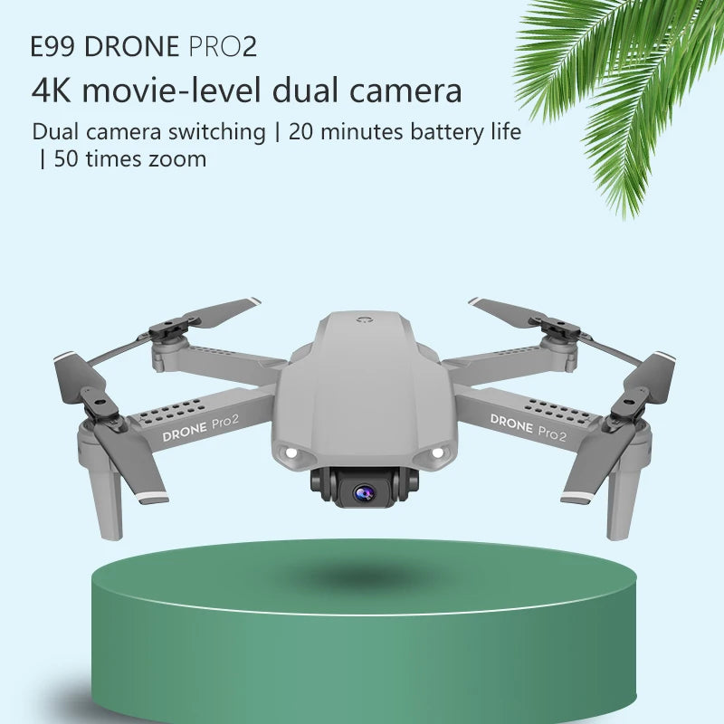 Flyxinsim E99 Foldable 4K Drone HD Dual Camera Quadcopter Brushless Long Range Racing Drone