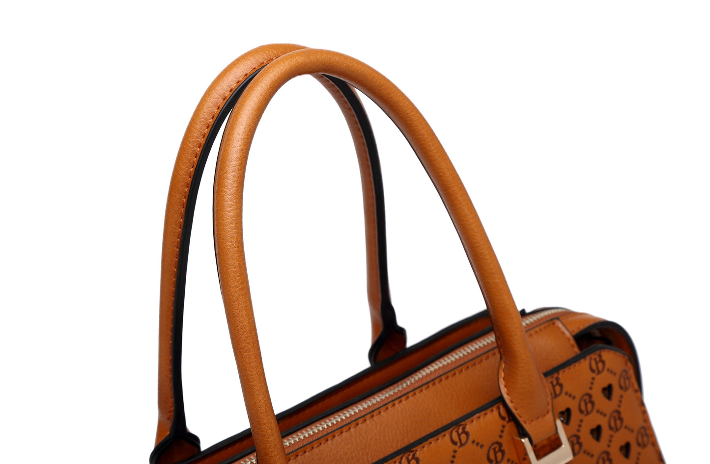 “Empress” Double Layer Crystal Engraved Matte Satchel