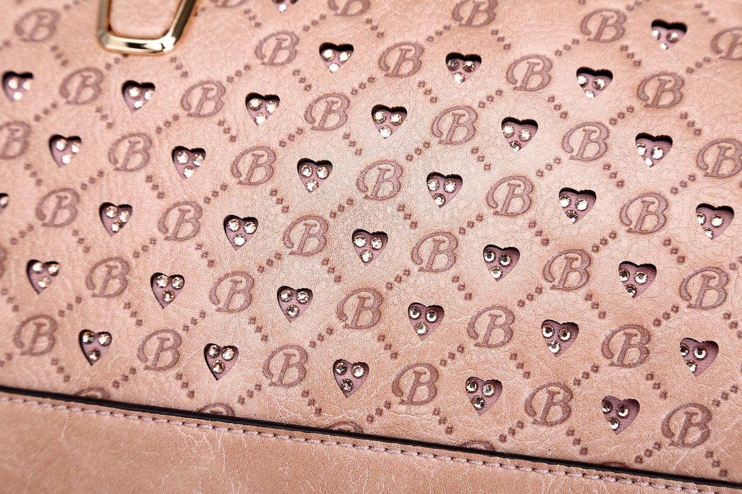 ”Goddess” Double Layer Crystal Engraved Dome Satchel