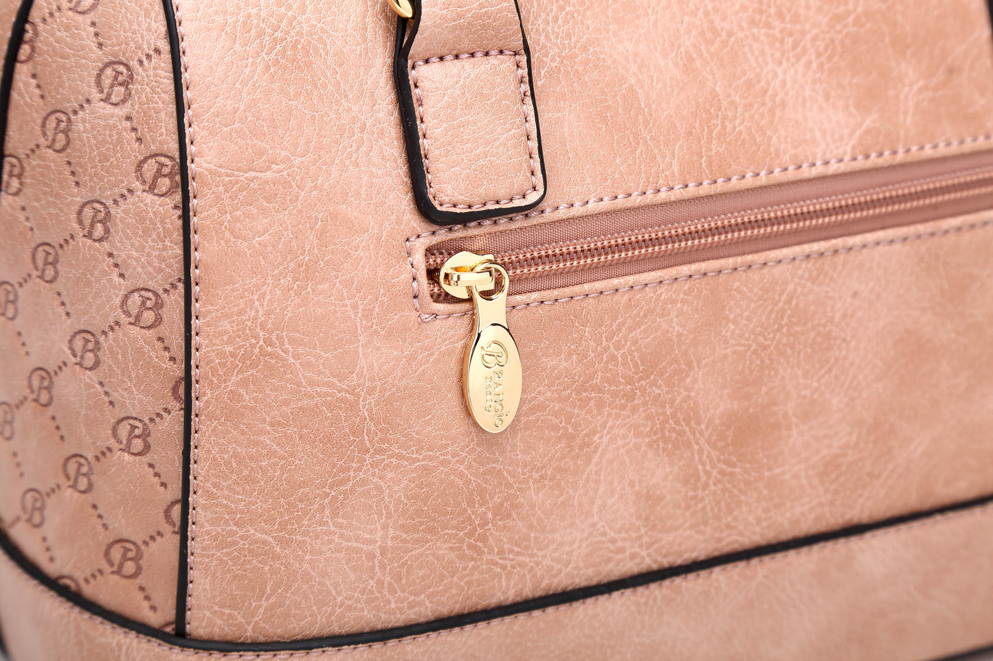 ”Goddess” Double Layer Crystal Engraved Dome Satchel