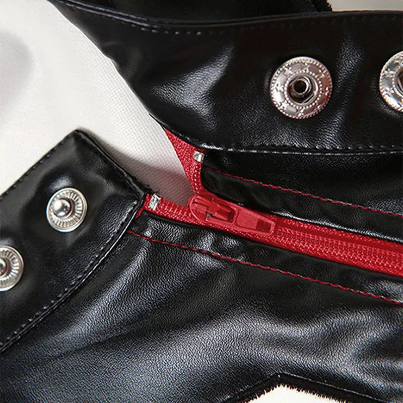 "Big 23" Women's Faux Leather Crop Jacket