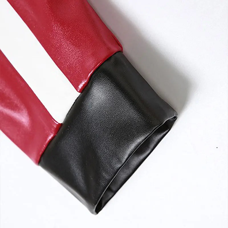 "Big 23" Women's Faux Leather Crop Jacket