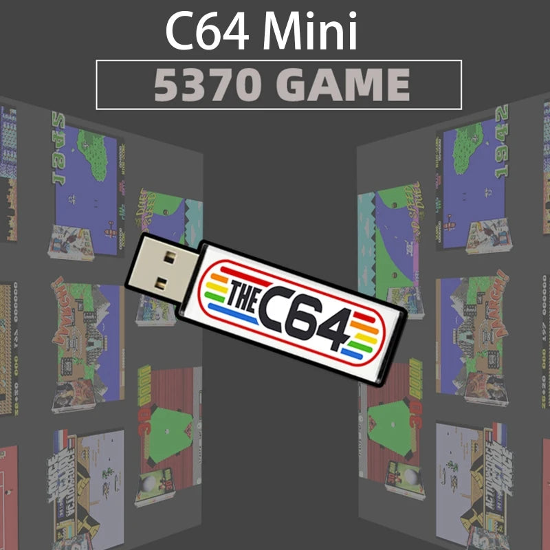 C64Mini Game Consoles Video Game Sticks with 5370 Retro Video Games 1.6.1 Version