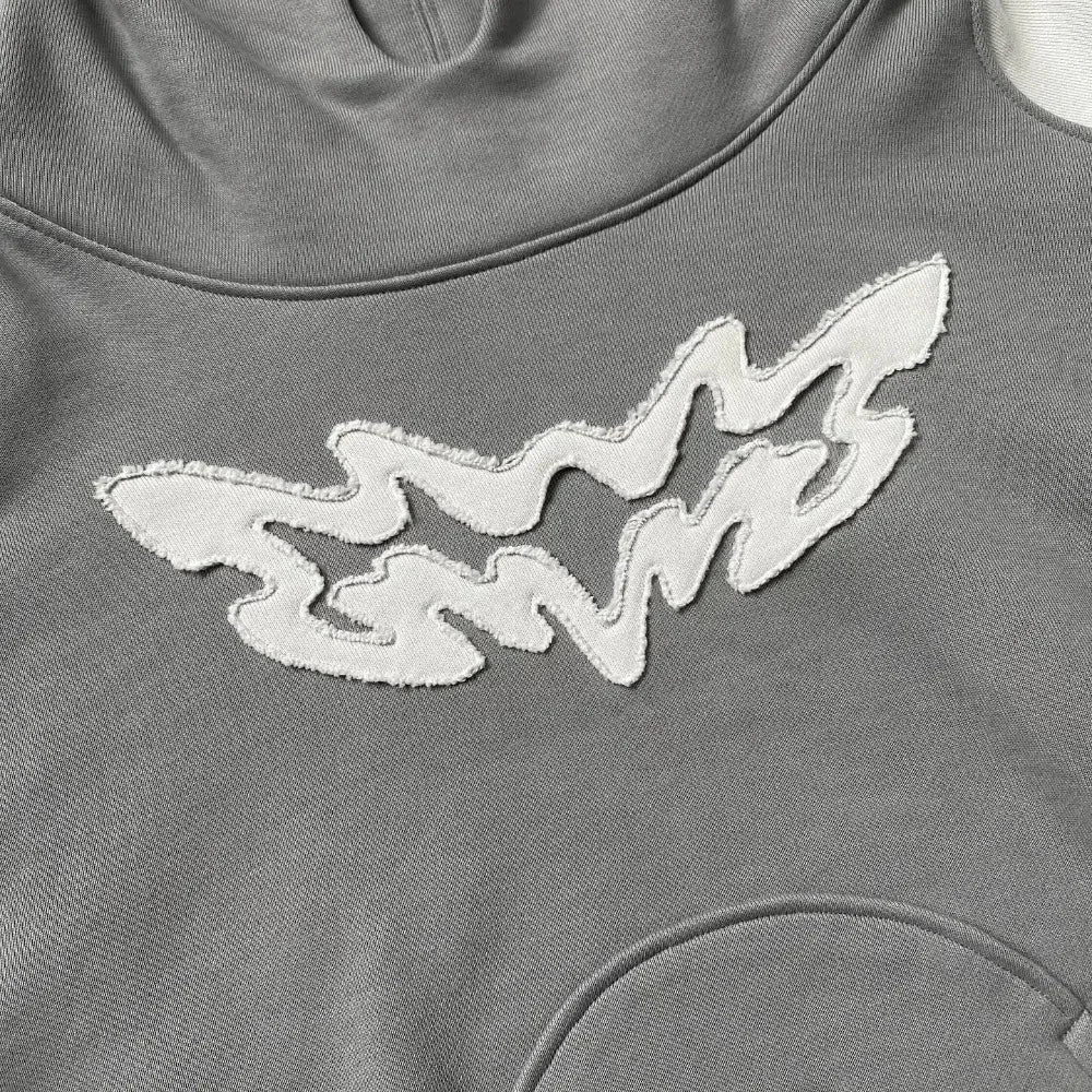 Y2K - Gray Custom Embroidery Hoodie
