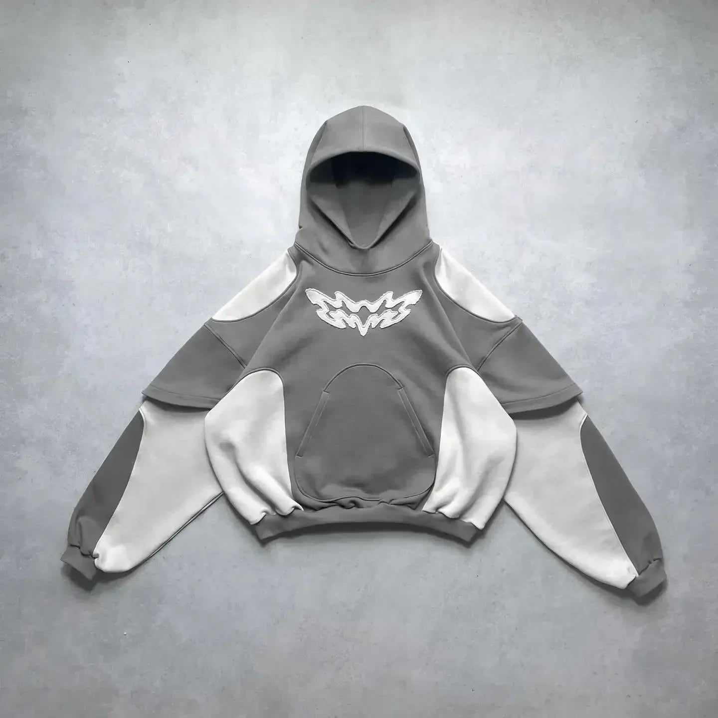 Y2K - Gray Custom Embroidery Hoodie