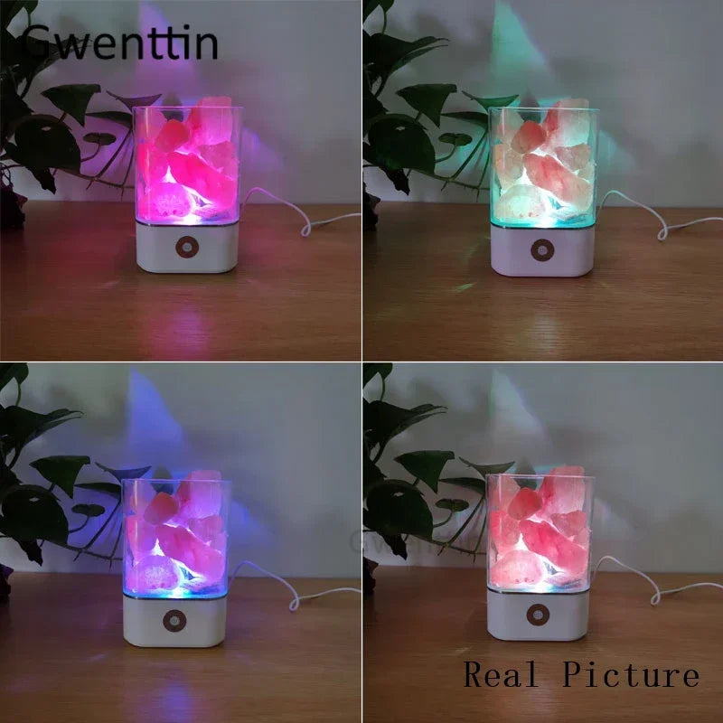 Crystal 3D Himalayan Salt Lamp Led Light