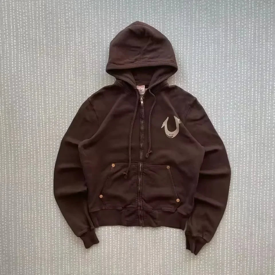 True Religion - Embroidery Hoodie Zip-Up