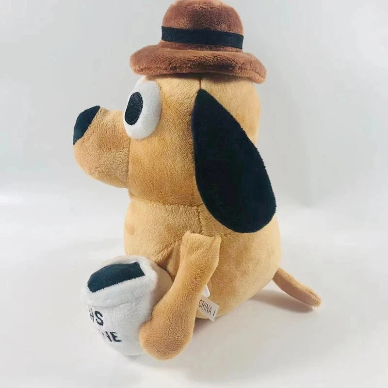 25cm This Is Fine Meme Dog Plushie