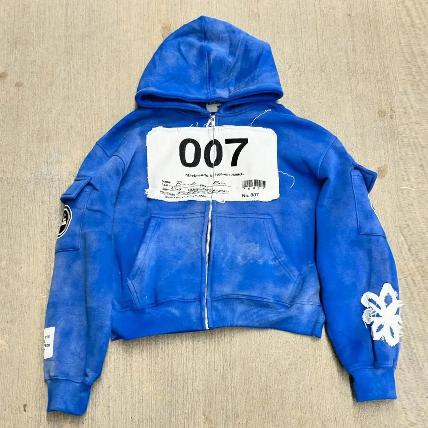 Y2K - Gray Custom Embroidery Hoodie