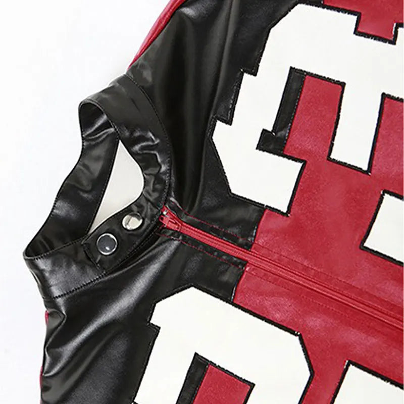 "Big 23" Women's Faux Leather Crop Jacket