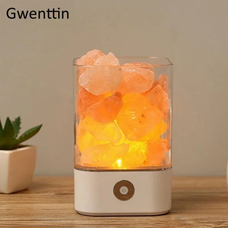 Crystal 3D Himalayan Salt Lamp Led Light