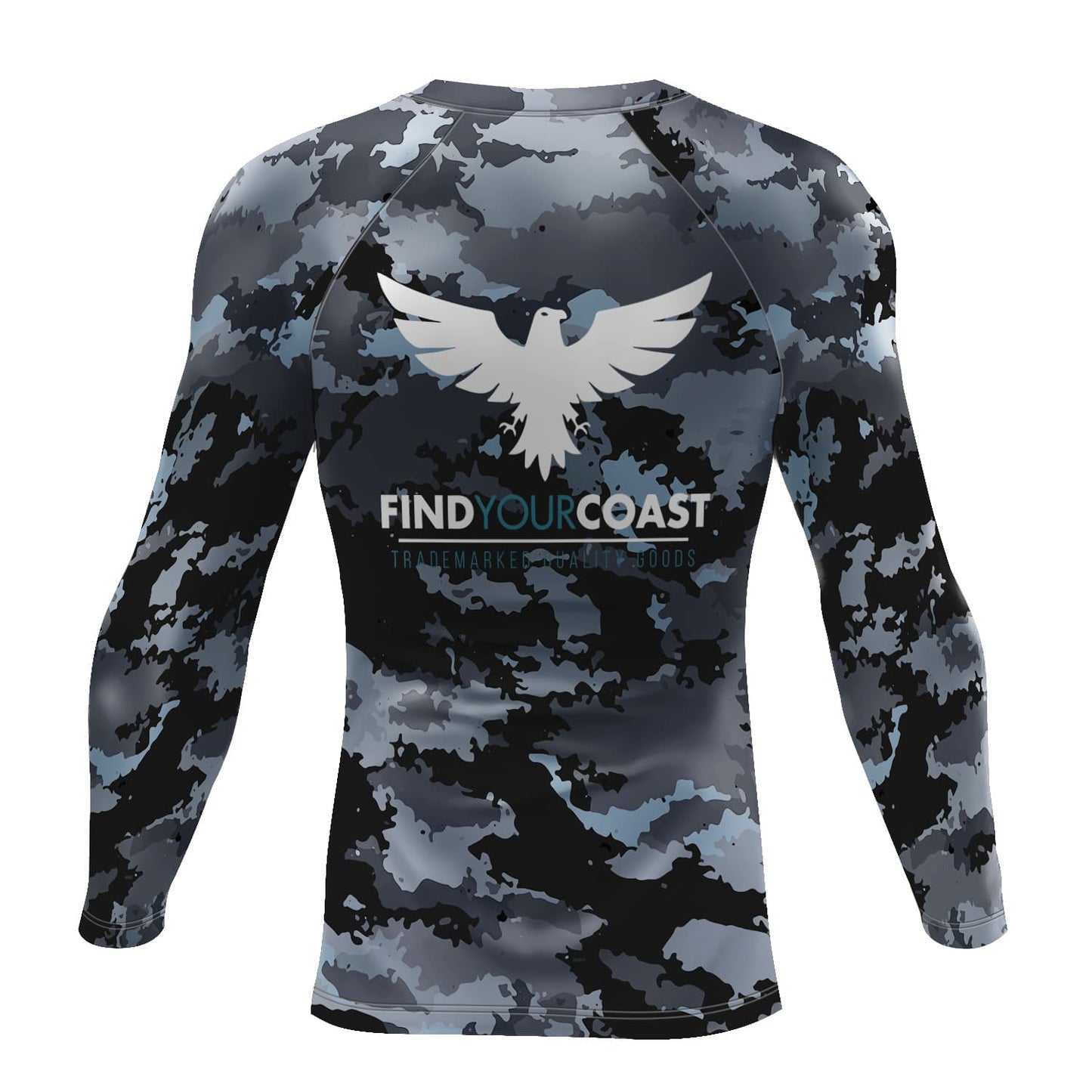 Find Your Coast® Compression Camo Rash Guard UPF 50+
