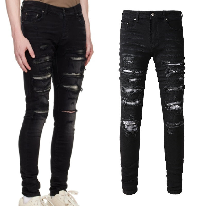 Collated Grey Black Skinny Fit Jeans