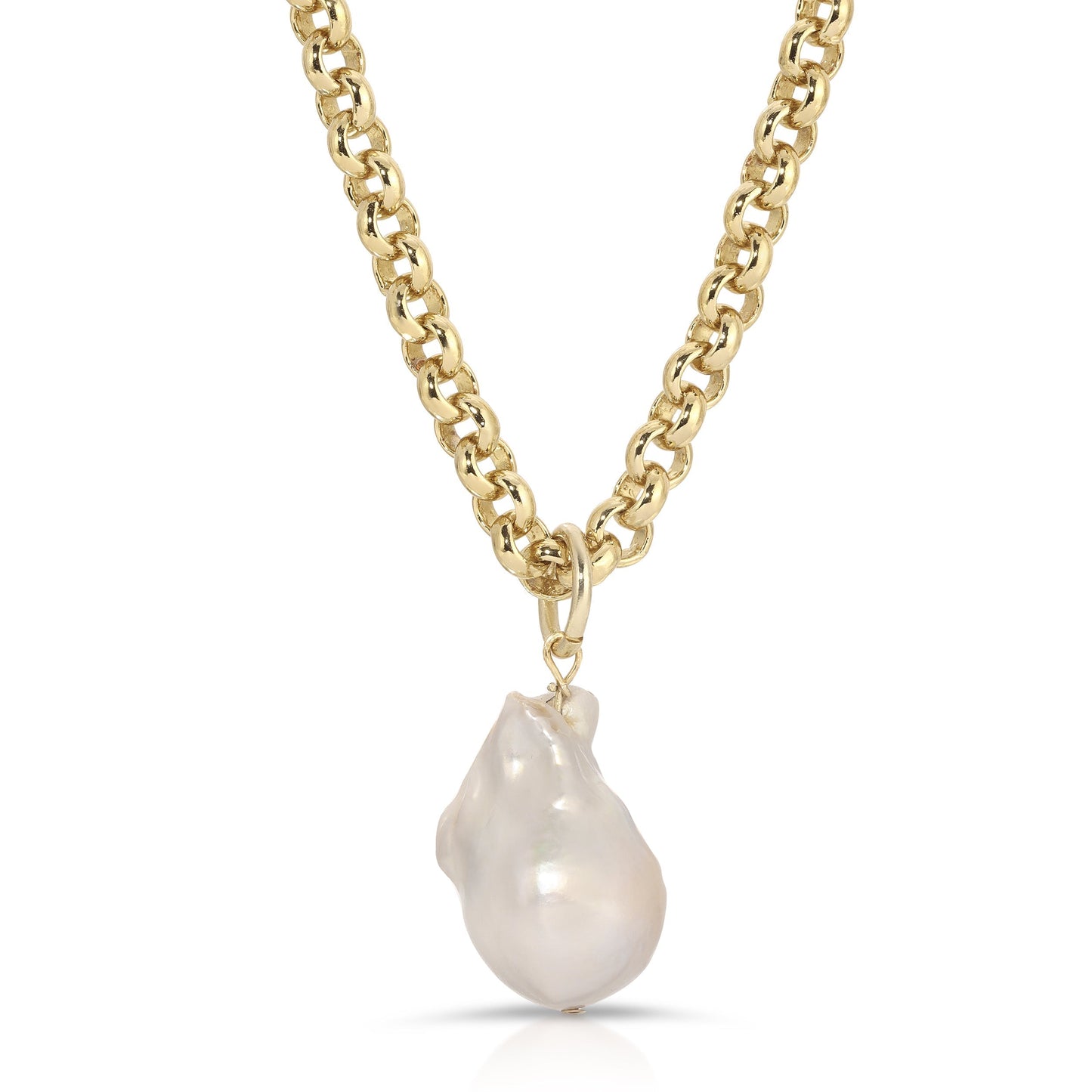 Micro Royal Chain With Baroque Pearl Pendant Necklace Limited