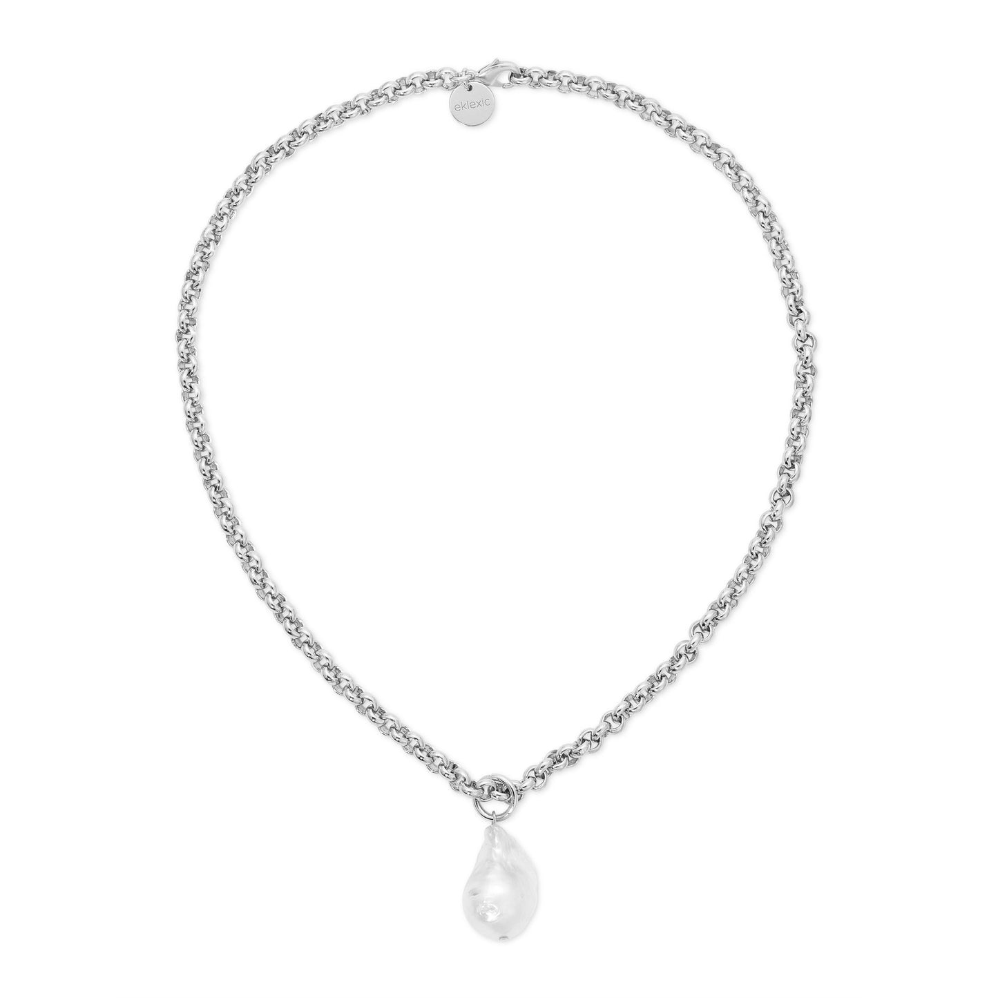 Micro Royal Chain With Baroque Pearl Pendant Necklace Limited