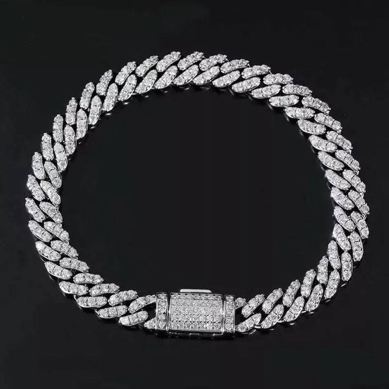 6mm Diamond Cut Sterling Silver Cuban Link Bracelet DTA