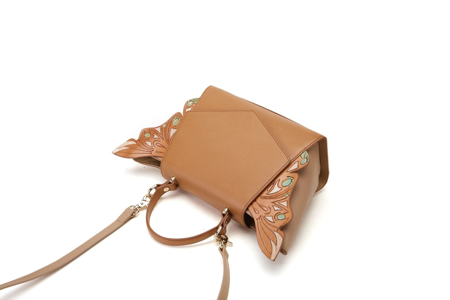 “Seraphim” Dual Winged Brown Purse