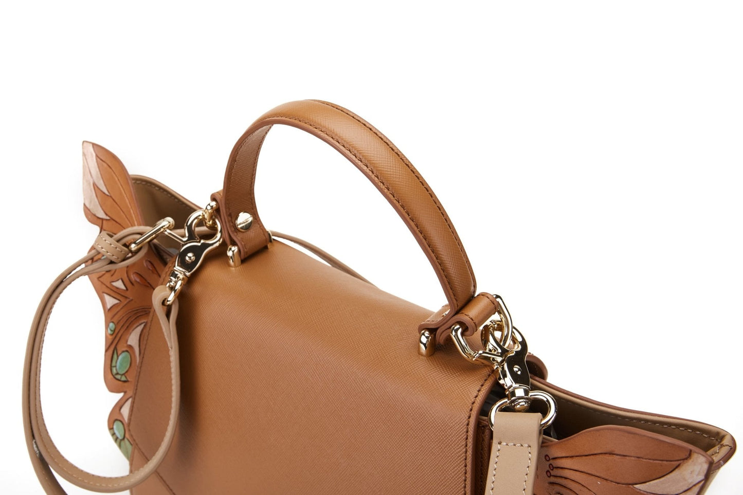 “Seraphim” Dual Winged Brown Purse