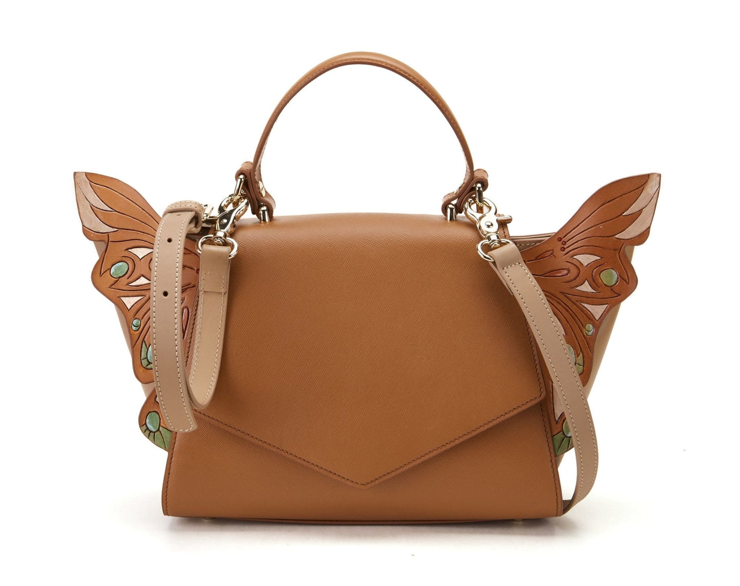 “Seraphim” Dual Winged Brown Purse